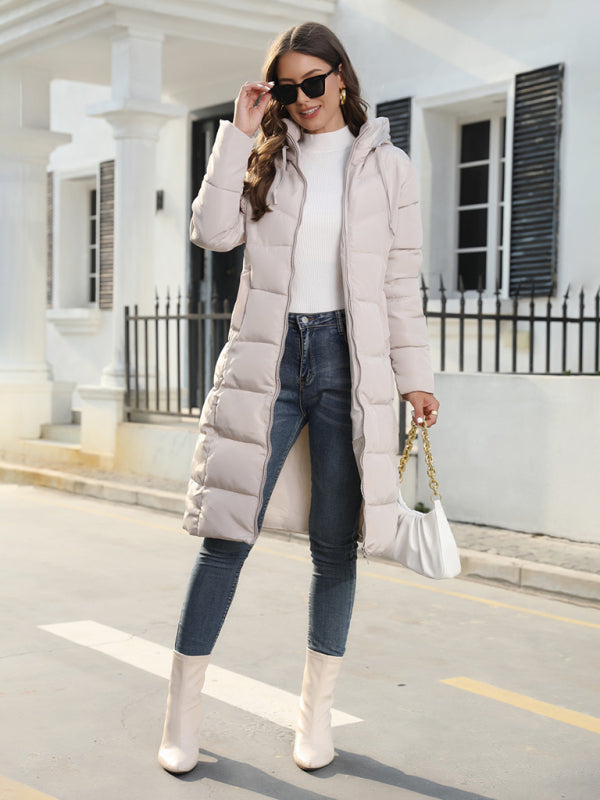 New winter mid-length slim cotton jacket warm down cotton jacket