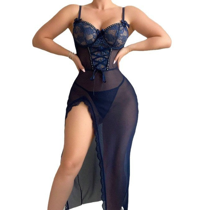 Sexy Lace Cut out Sheer Mesh Sexy Lingerie Suit