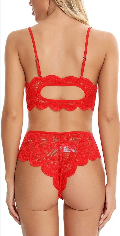 Red Christmas Lingerie Set